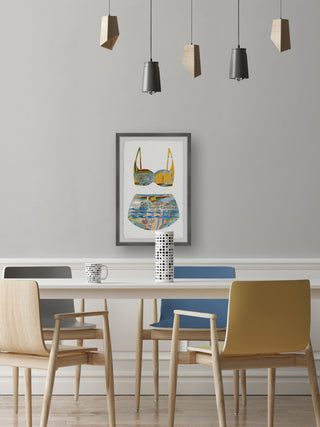 "North Carolina Bikini" Framed Painting Print, 12x18