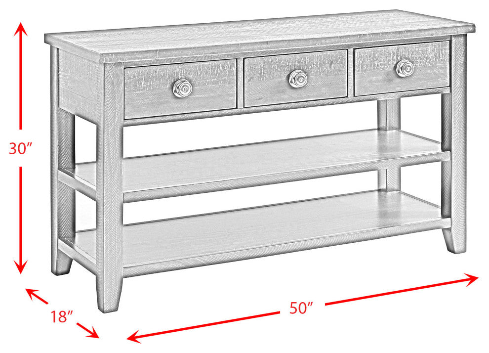 Picket House Furnishings Kahlil 3-Drawer Sofa Table