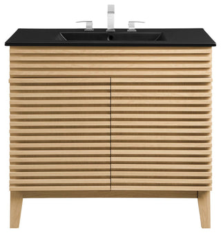 Render 36" Bathroom Vanity, Oak Black