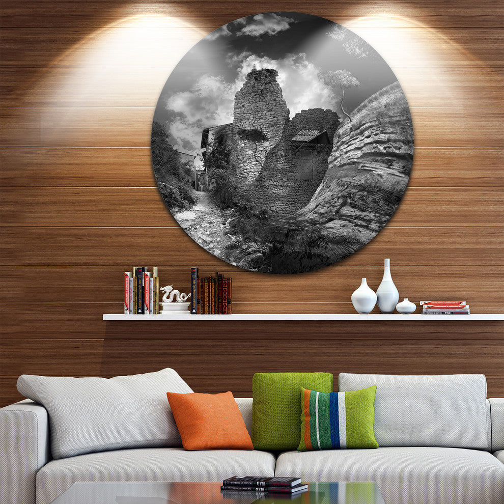 Mast Of Columbine Collage, Portrait Art Round Wall Art, 11"
