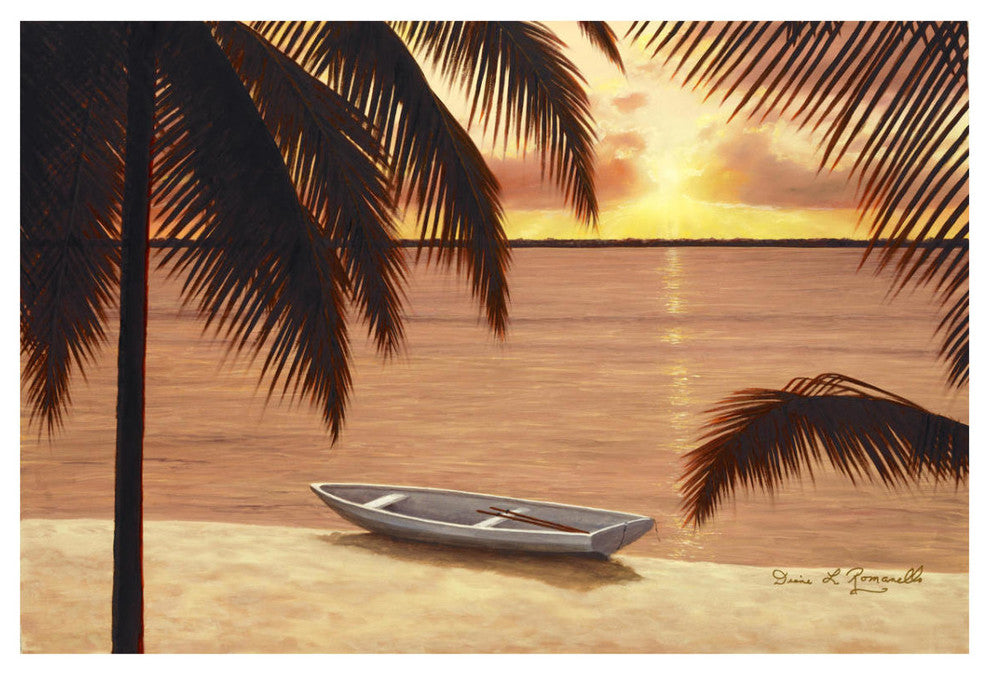 "Amber Palms" Digital Paper Print by Diane Romanello, 18"x14"