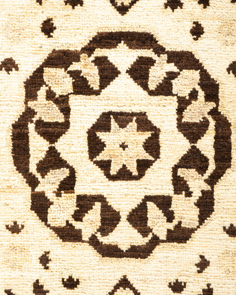 Eclectic, One-of-a-Kind Hand-Knotted Area Rug Brown, 8'8"x11'1"