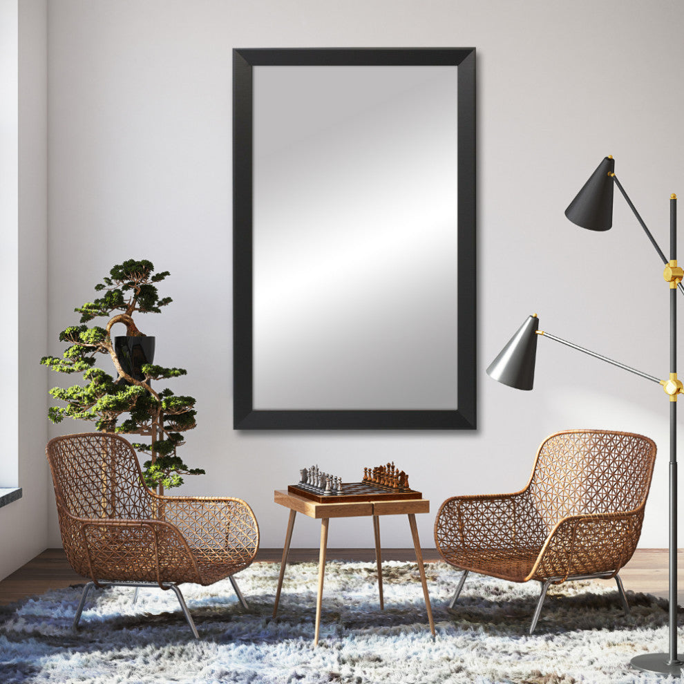 LaRue Framed Wall Mirror, Black, 28" X 60"
