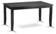 Nolan Rectangular Dining Table Set, Black, 7 Pieces, Microfiber