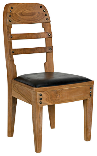 Laila Chair, Teak With Leather