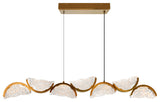 Moon Integrated LED Chandelier, Brass, 54 Inches