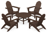 Vineyard 5-Piece Adirondack Chair Conversation Set, Mahogany