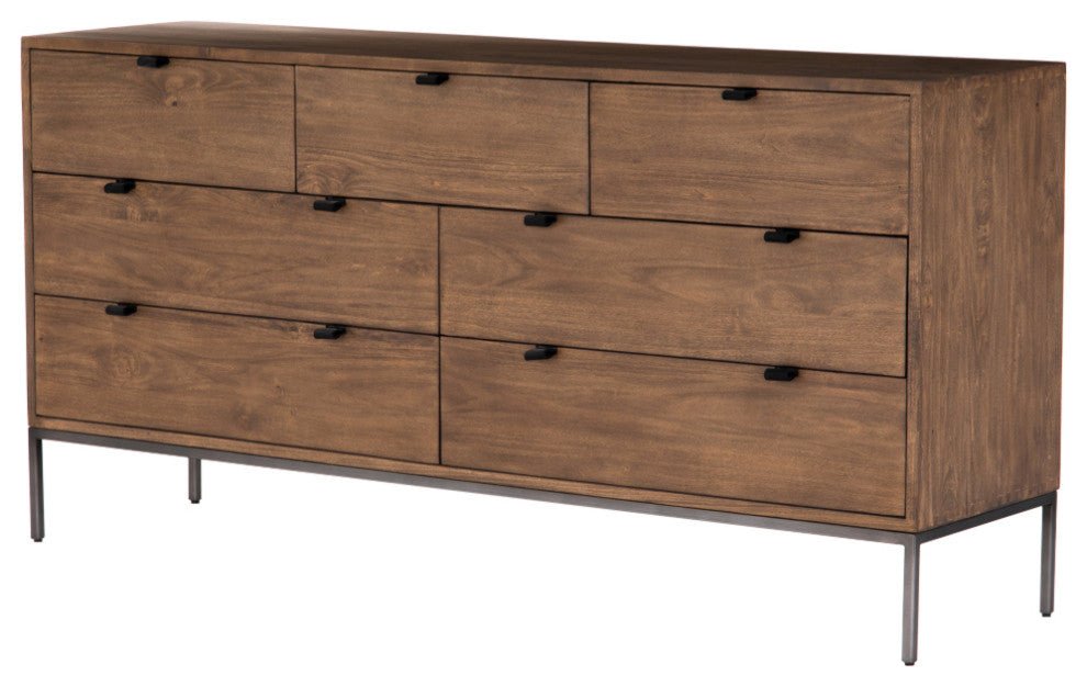 Trey 7 Drawer Dresser-Auburn Poplar