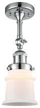 Franklin Restoration Small Canton 1 Light Semi-Flush Mount, Polished Chrome