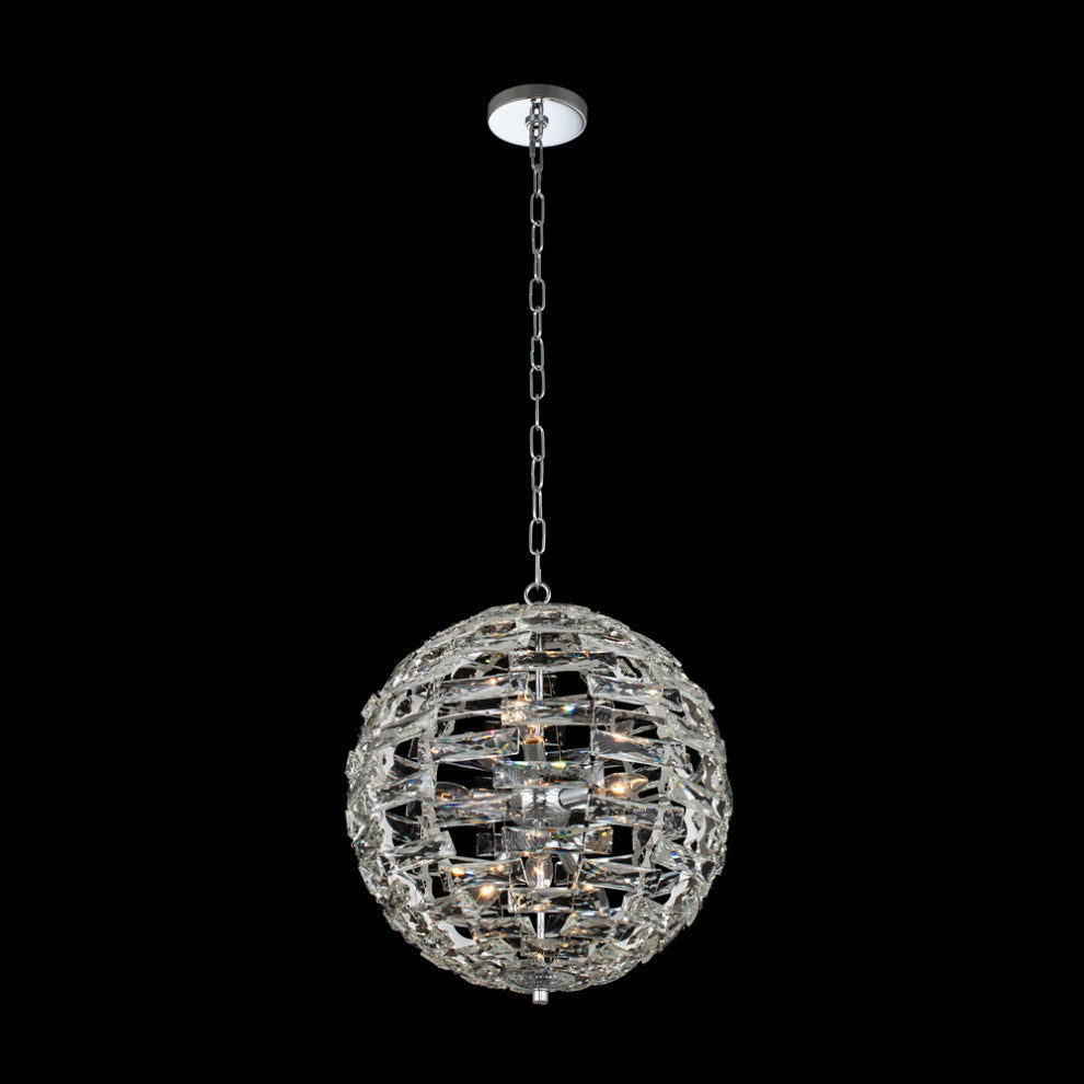Alta 18x20" 9-Light Contemporary Pendant, Polished Chrome