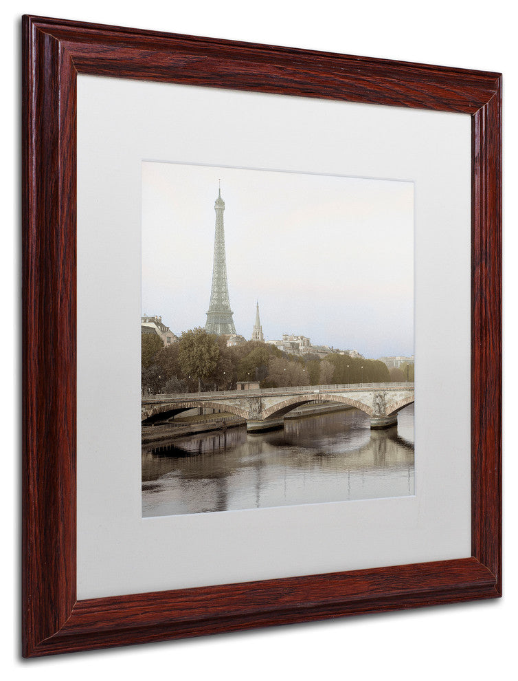 Alan Blaustein ''Tour Eiffel 3'' Art, Wood Frame, White Mat, 16x16