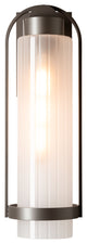 Alcove Medium Outdoor Sconce Coastal Dark Smoke Finish, Frosted Glass