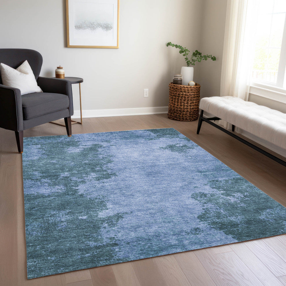 Machine Washable Indoor/Outdoor Chantille ACN1913 Denim 2'6" x 3'10" Rug