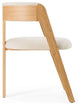 Modrest Washington Modern Beige Fabric + White Oak Dining Chair, Set of 2
