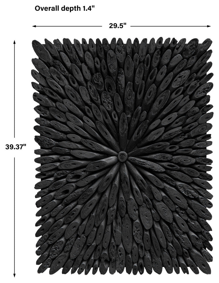 Uttermost 04343 Bahama Black Wood Wall Decor