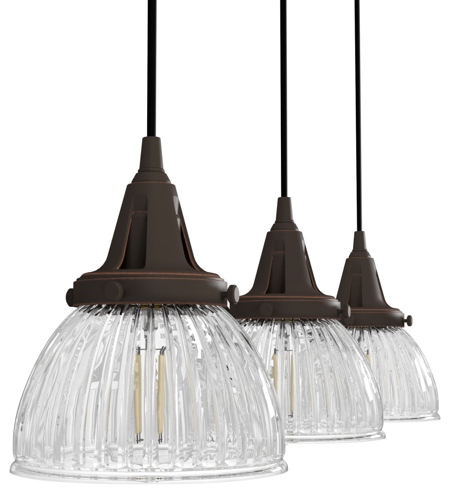 Cypress Grove Onyx Bengal 3 Light Linear Cluster Ceiling Light Fixture