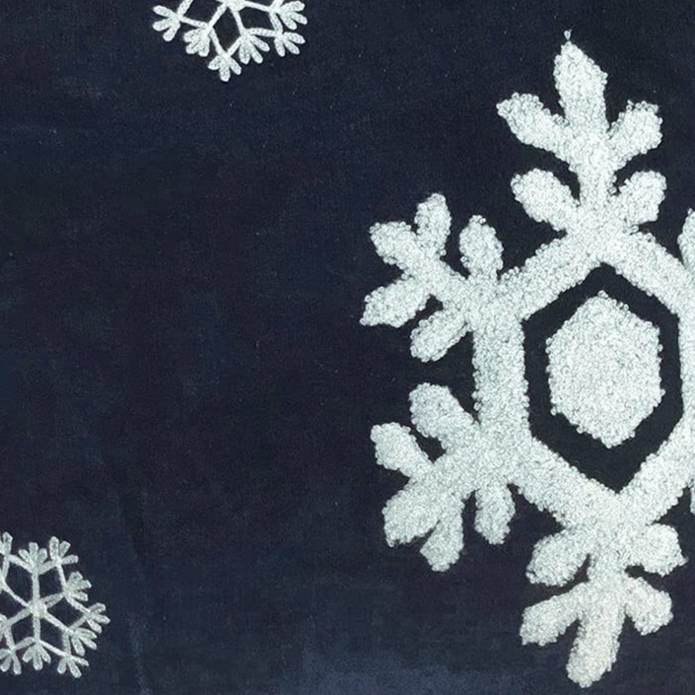 Dancing Snowflakes' 18" Decorative Throw Pillow Cover, Holiday Snow Pattern