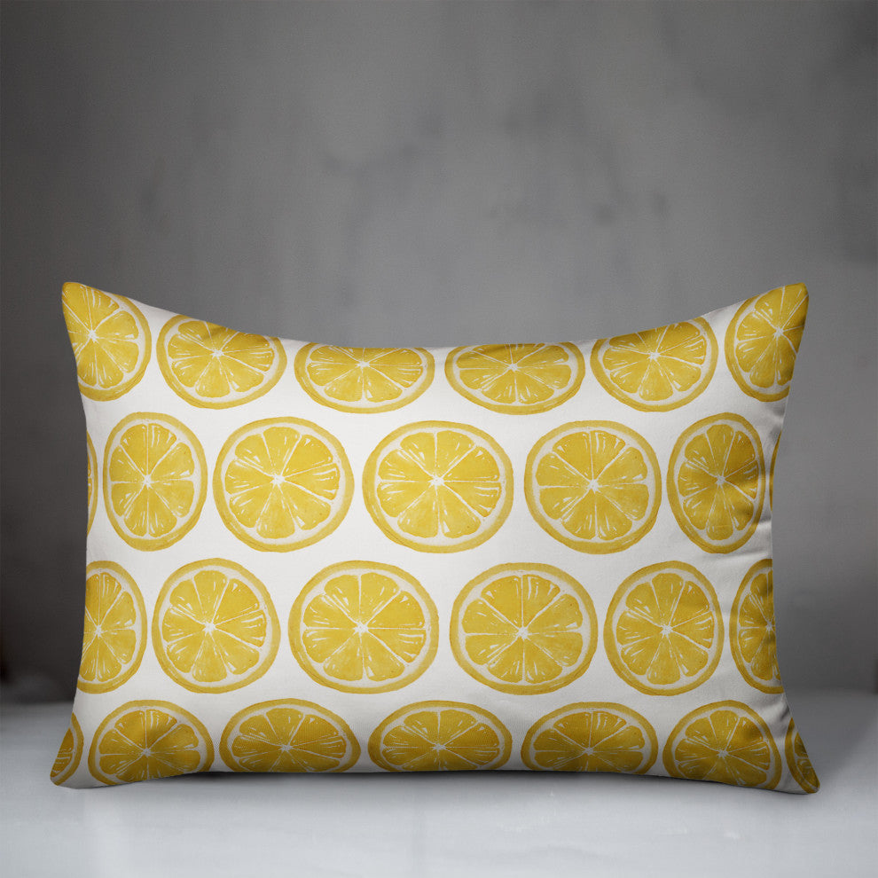 Lemon Pattern 14x20 Indoor / Outdoor Pillow