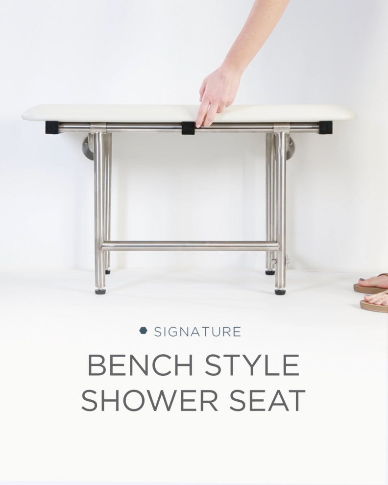 Signature Series Bench Style Shower Seat, 22 X 15