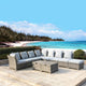 10 Piece Outdoor Patio All-Weather Wicker Sectional