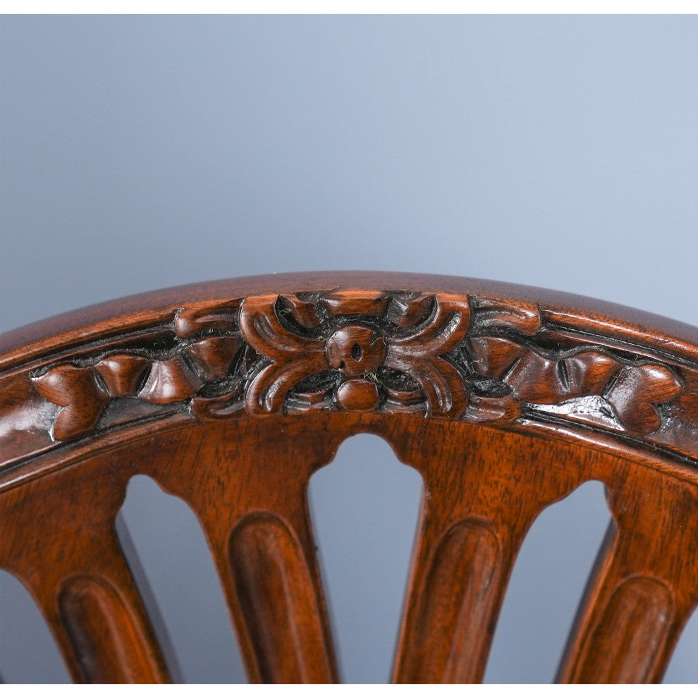 Round Back Inlaid Arm Chair