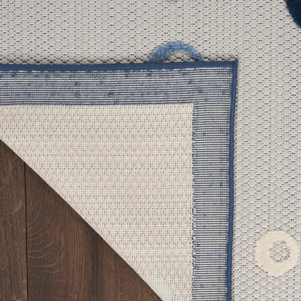 Nourison Aloha 9' x 12' Navy Blue Coastal, Nautical & Beach Area Rug