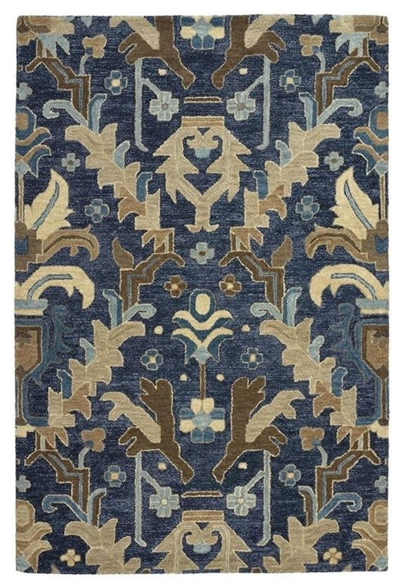 Kaleen Hand-Tufted Brooklyn Wool Rug, Navy, 8'x11'