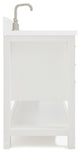 Ariel Magnolia 48" Single Rectangle Sink Vanity, Carrara Quartz, White