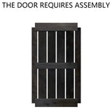 Stained Solid Pine Wood Sliding Barn Door, Charcoal Black, 38"x84", Mid-Bar