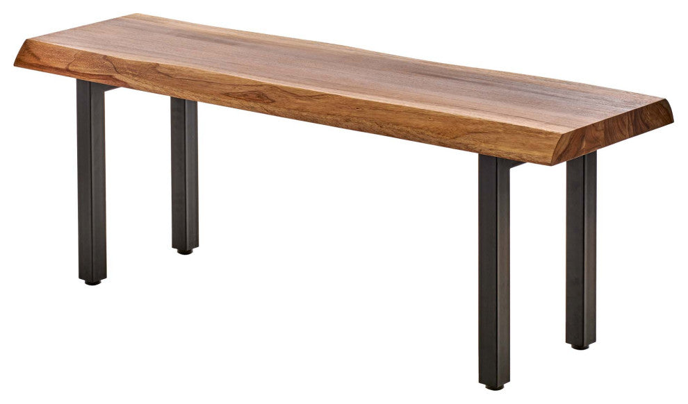 Takara Natural Teak Wood Live Edge Tables, Dining Bench