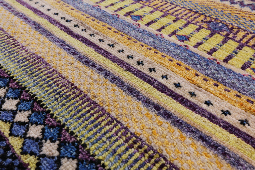 3' 2" X 5' 3" Persian Gabbeh Hand Knotted Rug Q6779