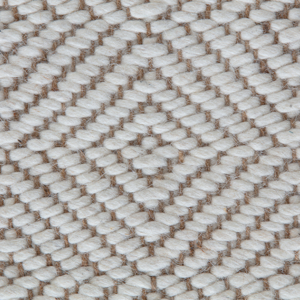 8' x 10' Chillon Natural and Wool Diamond Rectangle Area Rug