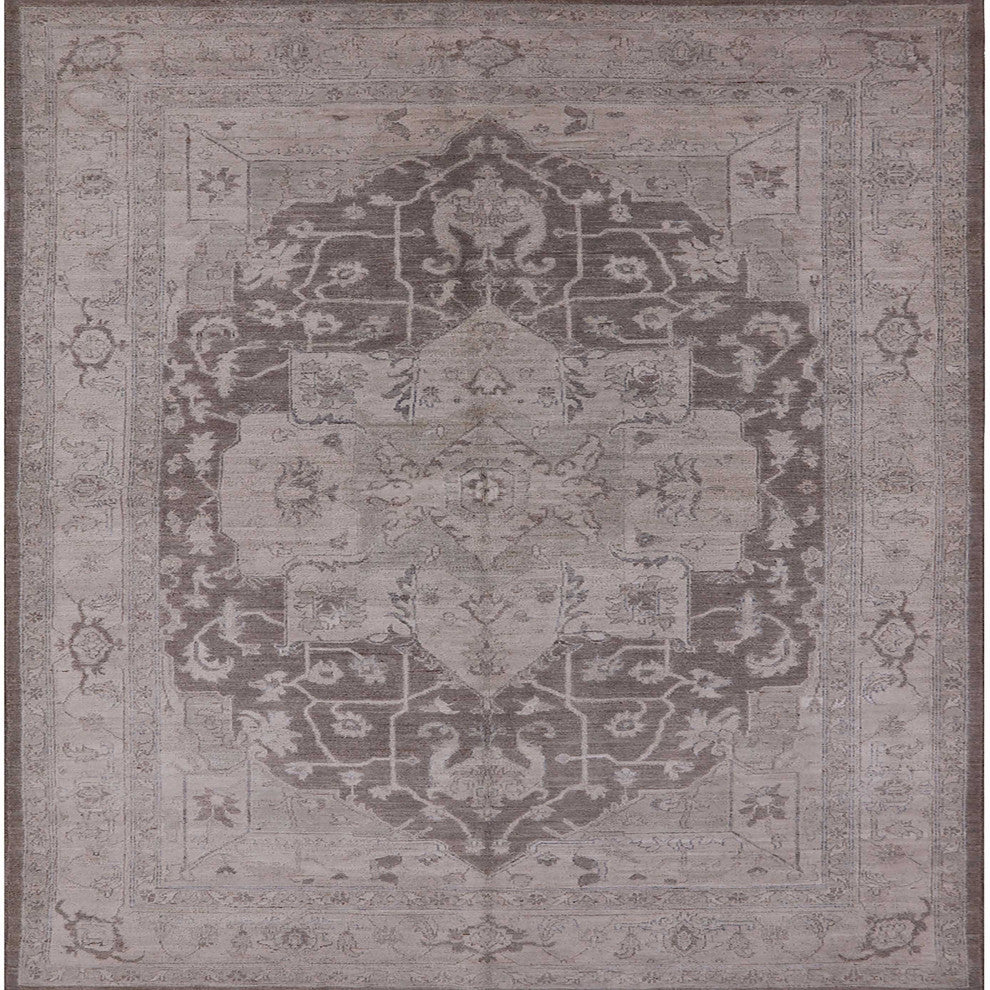 Ahgly Company Indoor Square Mid-Century Modern Area Rugs, 5' Square