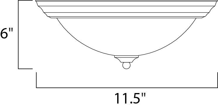 Maxim 5849 Essentials 11"W 2 Light Ceiling Light - Oil Rubbed Bronze / Marble