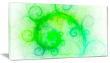 Beautiful Bright Green Pattern, Abstract Wall Art Canvas, 32x16