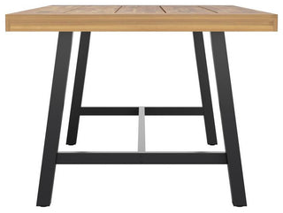 Rafe Commercial Grade Acacia Wood Dining Table - Natural/Black
