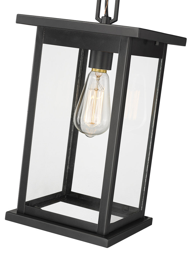 1 Light 8.5" Powder Coat Black Outdoor