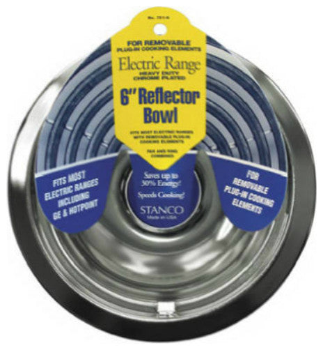 Stanco Chrome Steel Reflector Bowl for GE Hotpoint and Kenmore in the Grill Drip Pans & Cups department at