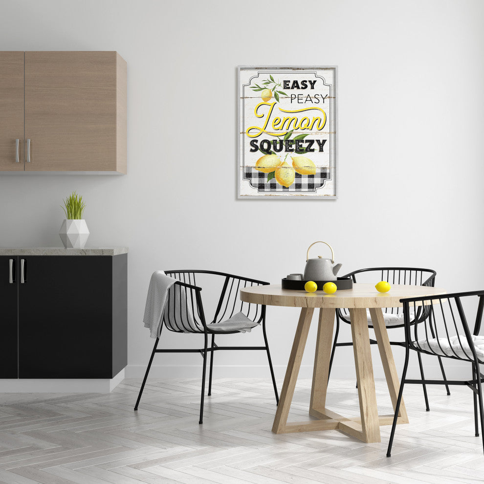 Vintage Rustic Easy Peasy Lemon Squeezy Quote, 24 x 30