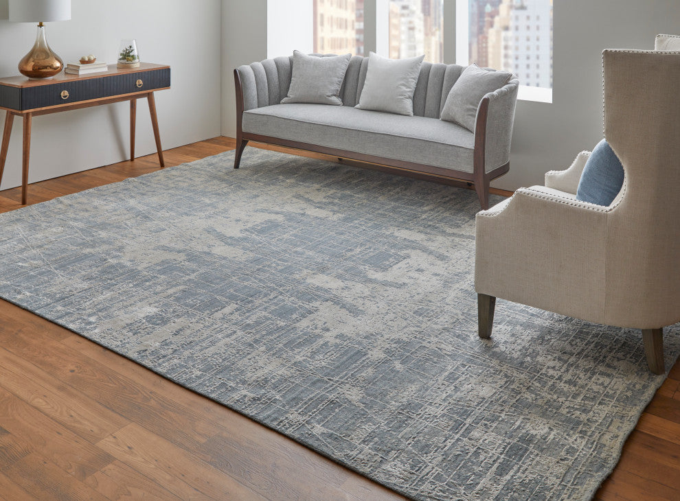 Kinton Modern Abstract, Gray, 9'x12' Area Rug