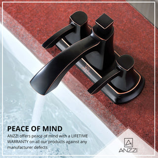 ANZZI Vista Series 4 in. Centerset 2-Handle Mid-Arc Bathroom Faucet, Oil Rubbed Bronze