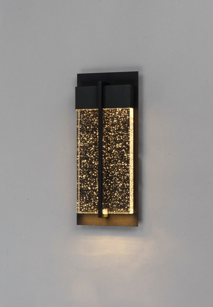Maxim 56190 Cascade 14" LED Bubble Glass Wall Sconce - Black / Bubble Glass