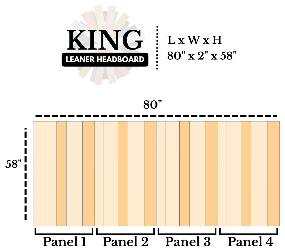 Handcrafted Headboard, Leaner Style, Fall Mix, King
