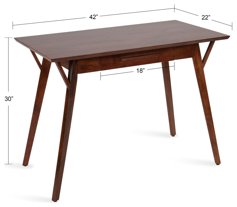 McCutcheon Wood Desk, Brown 42x22x30