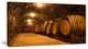Oak Barrels in the Tunnel, Landscape Canvas Art Print, 32"x16"