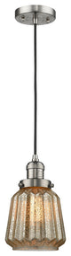 Chatham 1-Light Mini Pendant, Brushed Satin Nickel, Mercury