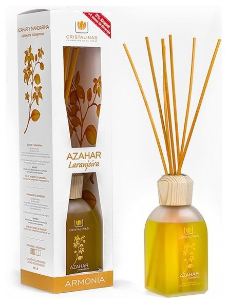 Cristalinas Reed Diffusers Scented Air Freshener 220 ML, Orange Blossom (Azahar)