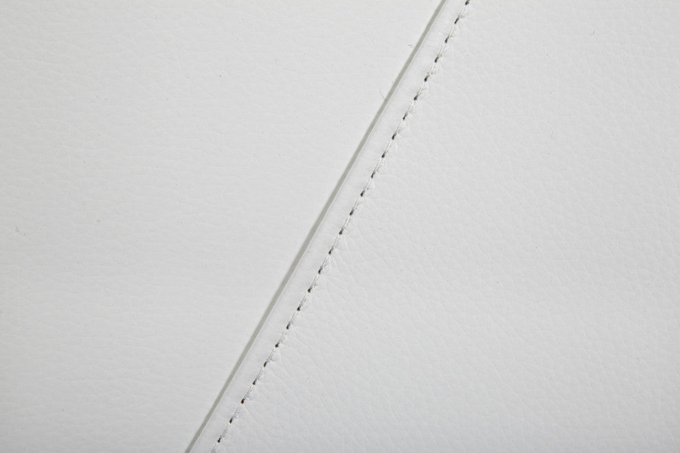 Lazio Contemporary Genuine Italian Leather Sectional, White