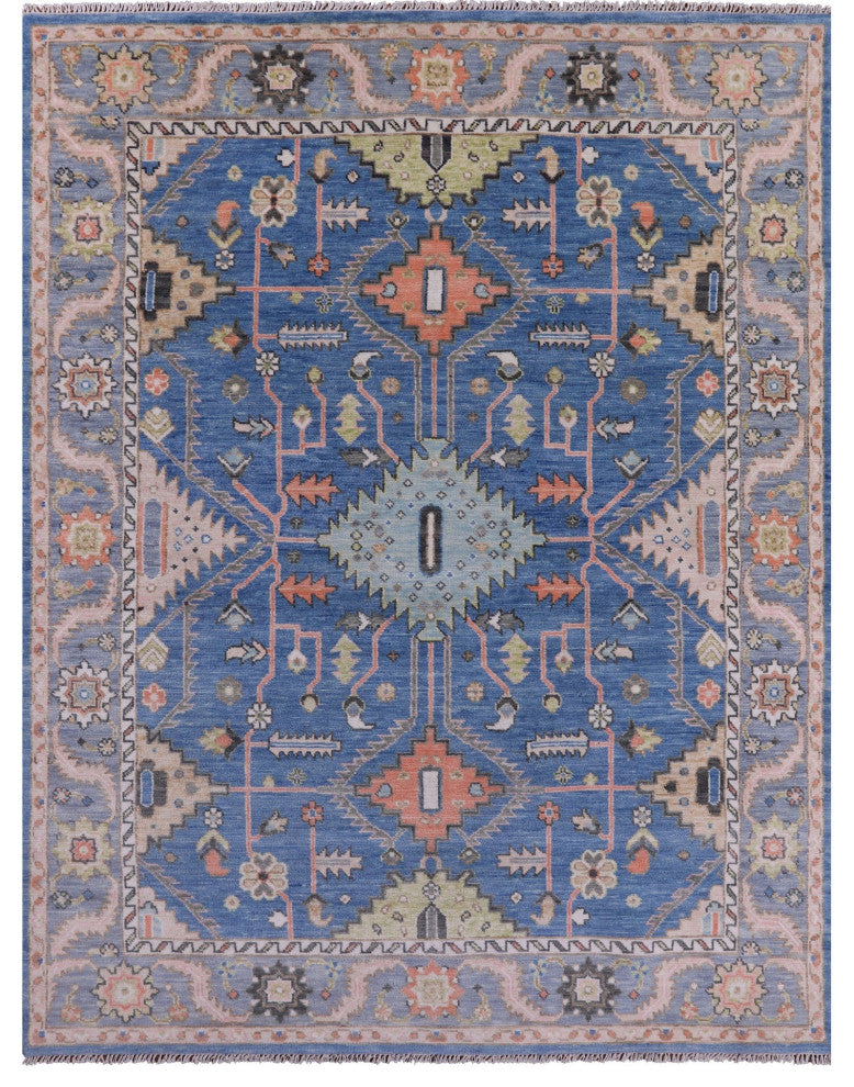 8' 0" X 10' 0" Kazak Hand Knotted Wool Rug - Q13642