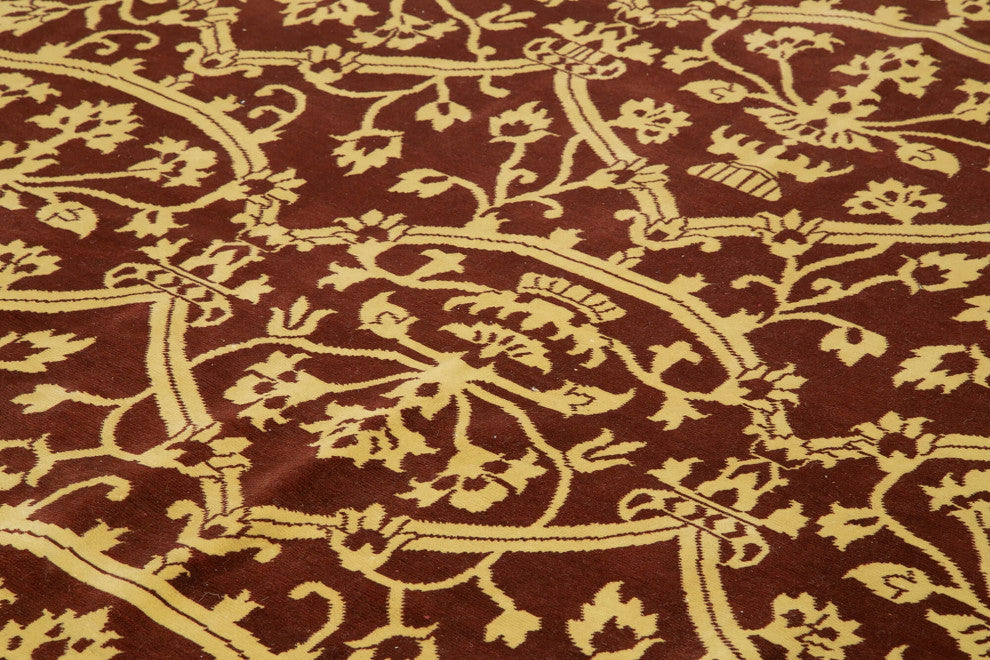 Rug N Carpet - Handwoven Oriental 9' 3" x 12' 4" Unique Oushak Area Rug
